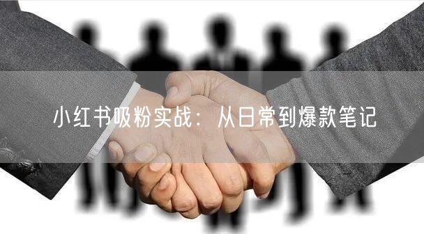 小红书吸粉实战：从日常到爆款笔记