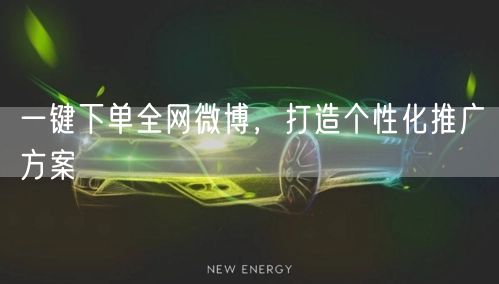 一键下单全网微博，打造个性化推广方案