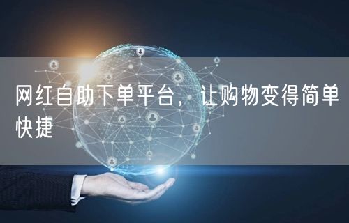 网红自助下单平台，让购物变得简单快捷