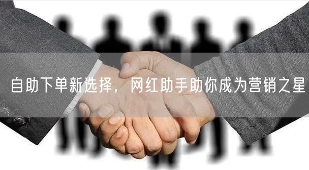 自助下单新选择，网红助手助你成为营销之星