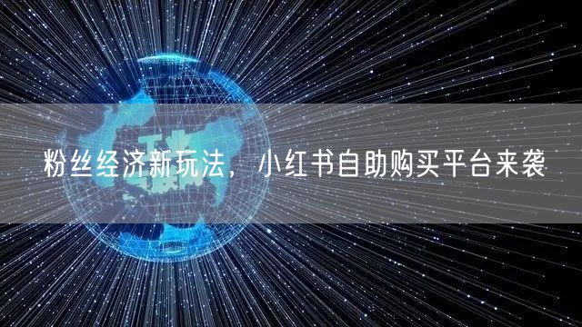 粉丝经济新玩法，小红书自助购买平台来袭